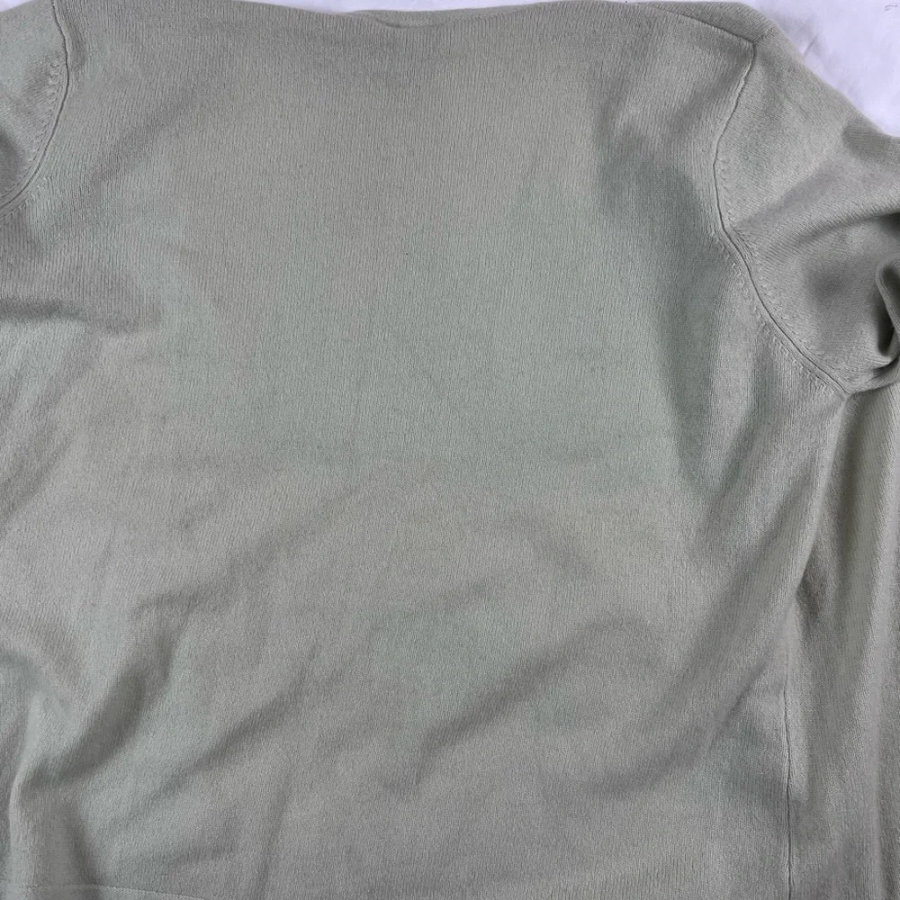 J. Jill 100% Cashmere long sleeve cardigan light green XL Tall - Picture 9 of 9